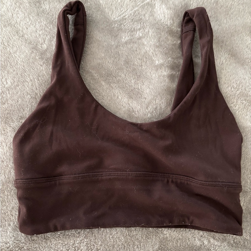 Lululemon Align Reversible Bra Size 4 Dark Brown Print EUC